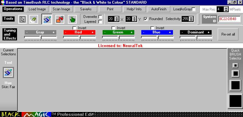 BlackMagic Main-screen